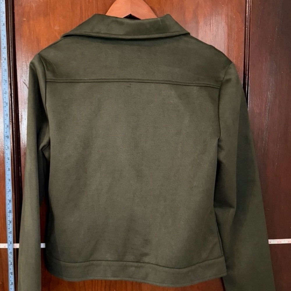 Francesca's Collections Green Faux Suede Jacket - Picture 7 of 7